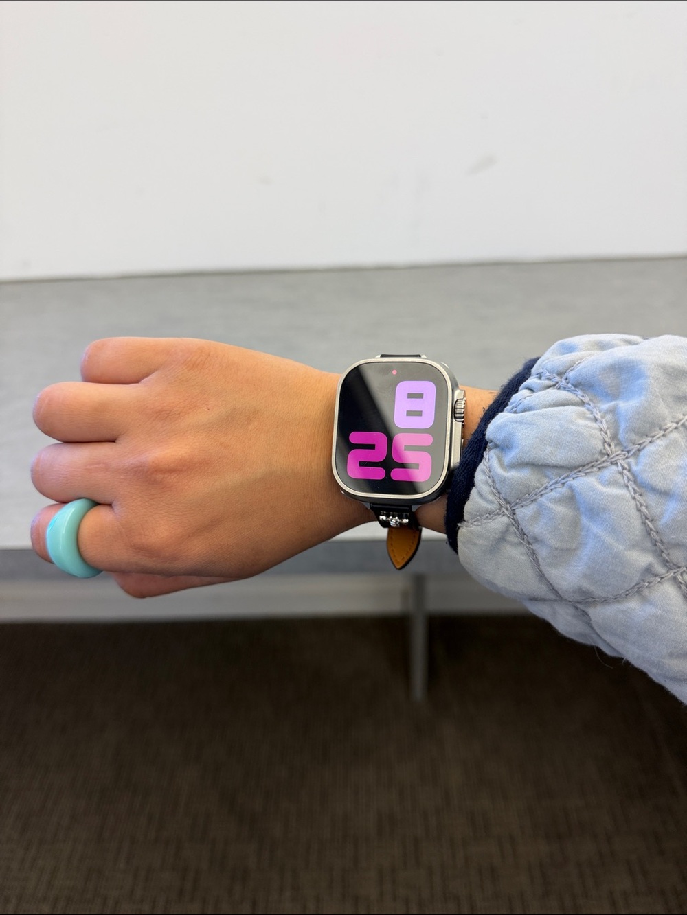 Apple Watch Ultra Titanium Case with Gray Trail